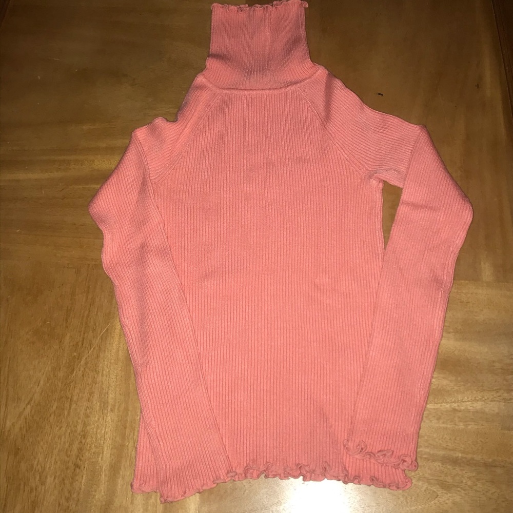 Children’s Place Peach Girls Med Ribbed Turtleneck - Picture 2 of 7